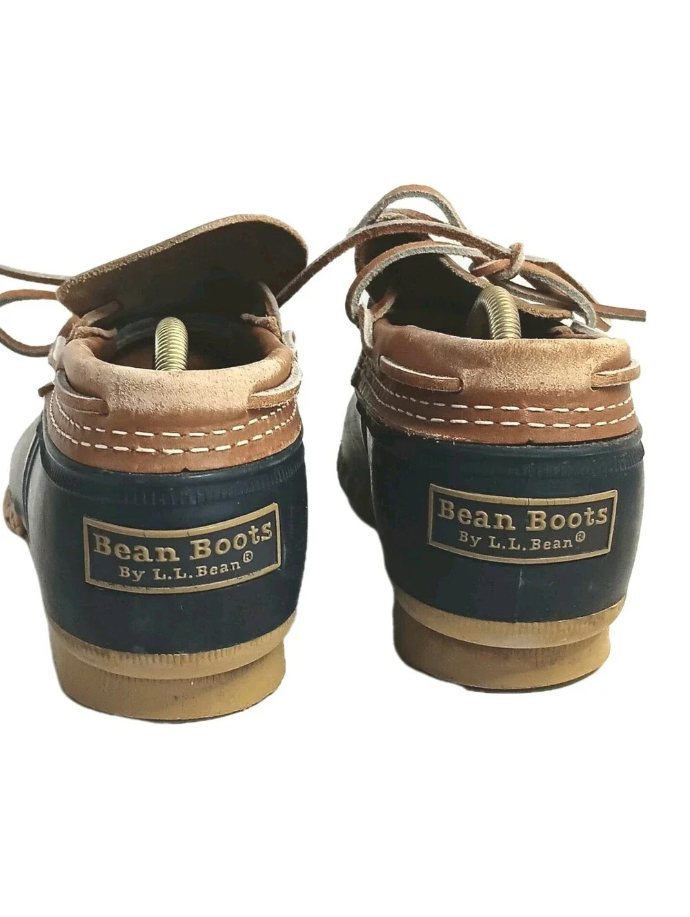 Vintage LL Bean Boots 9M Mens Low Rubber Leather Mocs Made in Maine USA